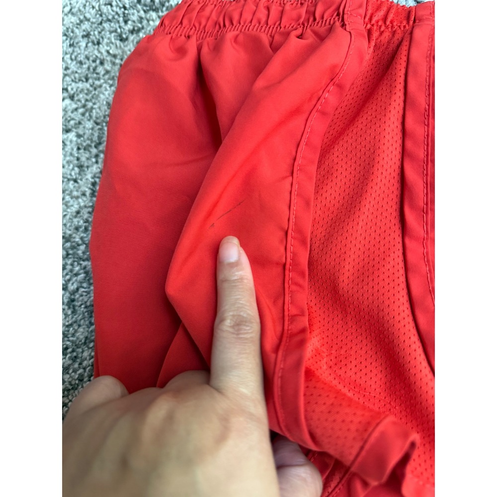 Nike Womens Dri-FIT Running Shorts Red Mesh Panel Athletic Gym Shorts Size M - Picture 7 of 8